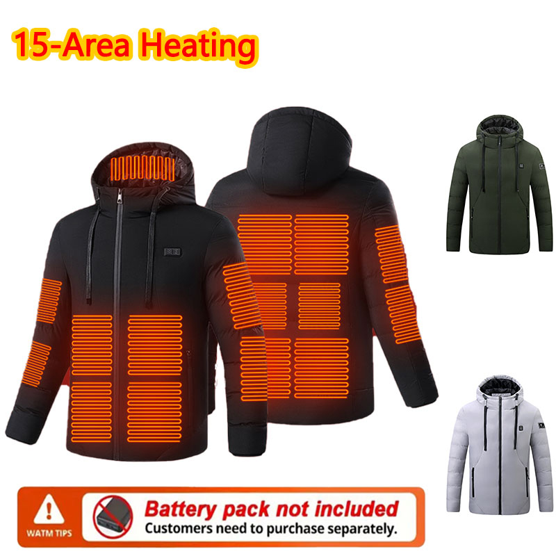 Outdoor Sport Jacket Men - 15-зонная зимняя куртка с капюшоном и
