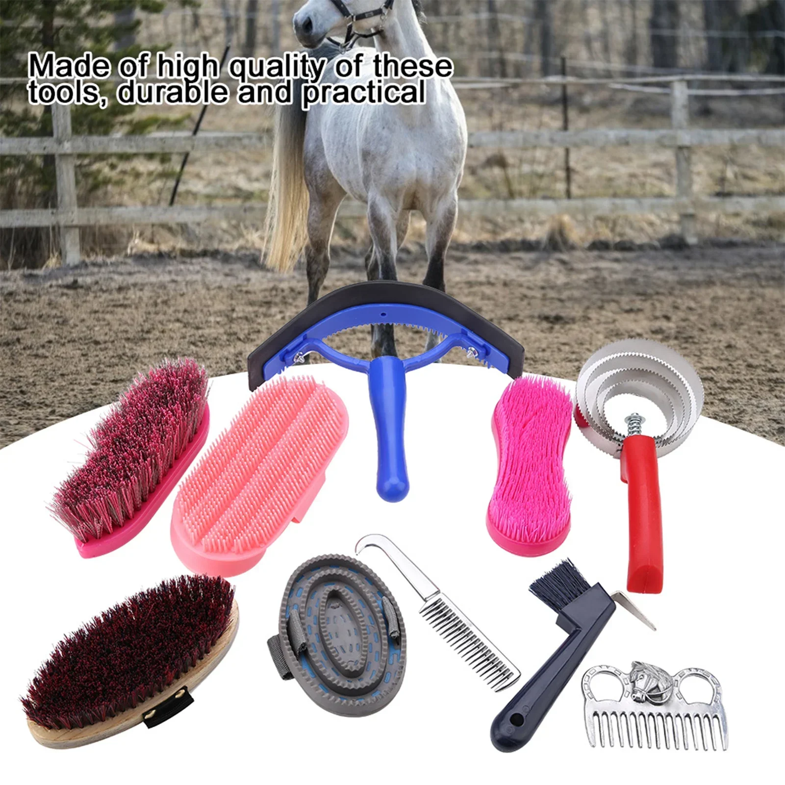 Grooming Kit Horse - 10 шт., набор для ухода за